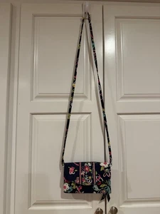 Vera Bradley Mujer Todo en Uno Cartera Bandolera En Cintas Patrón Floral-¡USADA EN EXCELENTE ESTADO! - Imagen 1 de 10