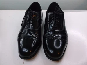 Florsheim Lexington Black Smooth Leather Cap Toe Oxford Shoes USA Size 10EEE EUC - Picture 1 of 6