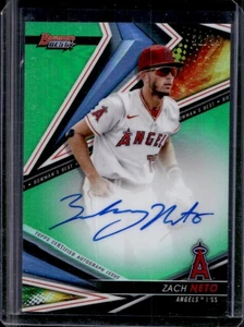 2022 Bowman's Best Zach Neto Auto Green Refractor #22/99 Angels - Picture 1 of 2
