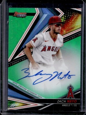 2022 Bowman's Best Zach Neto Auto Green Refractor #22/99 Angels - Image 1 of 2