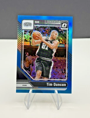 2024-25 Panini Donruss Optic Tim Duncan Legends Aqua Prizm Spurs Salón de la fama/225 SP Foto 1 de 3
