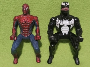 Marvel Spider-Man & Venom Motorcycle Riding 5" Action Figures - Lot of 2!!! - Picture 1 of 11