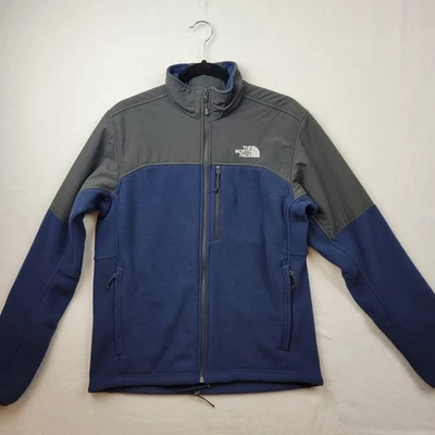 The North Face Mens Fleece Jacket Size Medium Blue Grey Full Zip Outdoor Hiking - Image 1 of 4