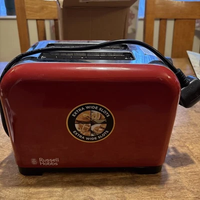 Russell Hobbs Honeycomb 2 Slice Toaster Extra Wide Slots High Lift Black - Image 1 of 4