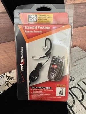 De colección Verizon Wireless Head Set/Funda de Cuero Teléfono LG VX5200 Foto 1 de 2
