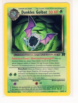 ~DE~ GERMAN Dunkles Golbat Dark Golbat Team Rocket 24/82 Pokemon Card (C1) (M29) - Image 1 of 2