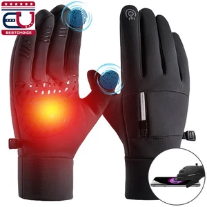 Guantes de ciclismo de dedo completo de invierno a prueba de viento cálidos con pantalla táctil para hombres mujeres - Imagen 1 de 12