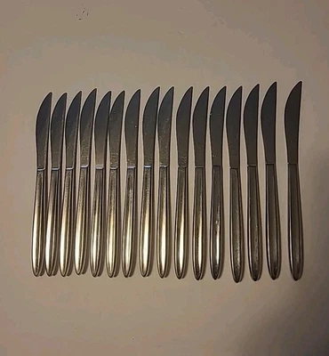 Juego De 16 Cuchillos De Cena De Colección Inoxidable EE. UU. Patrón Sólido 8 1/4" L MCM Foto 1 de 4