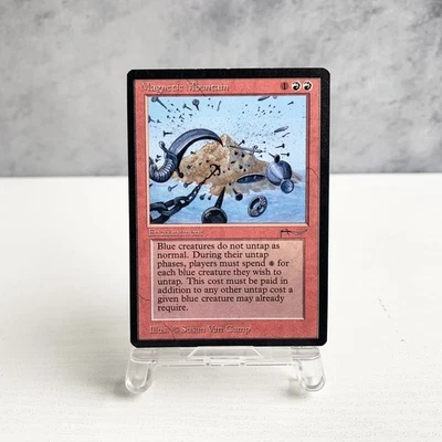 MTG Magnetic Mountain Arabian Nights 1993 Susan Van Camp Vintage Rare Red Enchan - Image 1 of 4