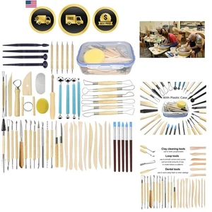 Juego de herramientas de arcilla cerámica 57 piezas Kit de modelado de cerámica para esculpir para niños principiantes - Imagen 1 de 11