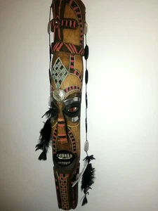 Huge African Voodoo Temple Totem Of Baron Samedi, hand Carved From Uganda - Picture 1 of 10