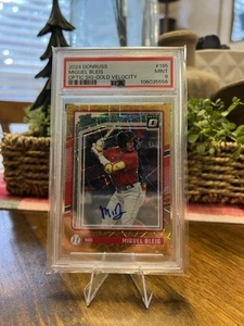2024 Donruss Miguel Bleis Optic Signature Gold Velocity 10/10 PSA-9 - Picture 1 of 2