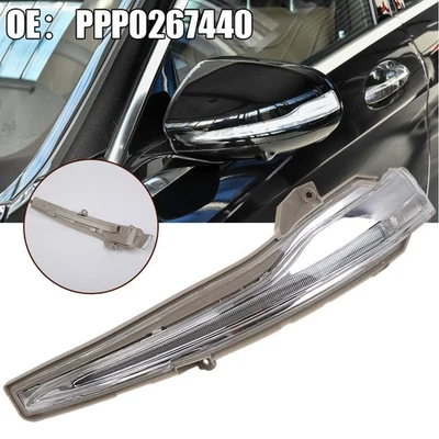 For E-Class Car Reversing Mirror Turn Signal ABS Lamp White - Image 1 of 4