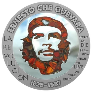 Congo 2023 100 Francs CFA Che Guevara 1 Oz Glass Mosaic / Steel Handmade Insert - Bild 1 von 7