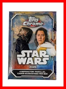Topps Star Wars Chrome 2025 Blaster Box Box mit 8 Packs davon 4 Refractor - Bild 1 von 8