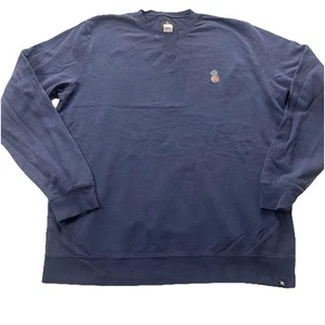 Rip Curl Sweater Mens LARGE Crew Neck Pineapple Embroidered Hawaii Navy Blue - Picture 1 of 8