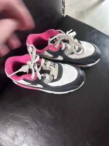 Nike Air Max 90 2014 Trainers Toddler Size 9 c Pink Black Lace Shoes - Picture 1 of 7