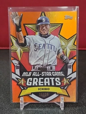 2025 Topps MLB All Star Game Greats Ichiro Suzuki naranja/25 - Marineros Salón de la fama Foto 1 de 3