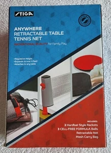 STIGA Take Anywhere Retractable Table Tennis 7 Piece Set, New in Original Box - Picture 1 of 2