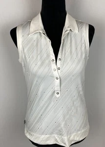 Tail Trägertop Damen Perlen Creme Bluse 5 Knöpfe Druckknopf Größe XS - Bild 1 von 7