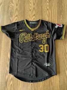 Paul Skenes Black Jersey MLB Pittsburgh Pirates Youth Large NEW - Picture 1 of 4