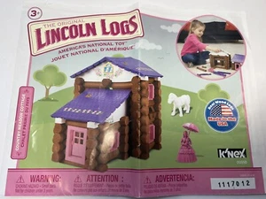 Lincoln Logs Country Meadow Cottage Pink Preschool Girl Knex 90+ pc pre-owned - Picture 1 of 9
