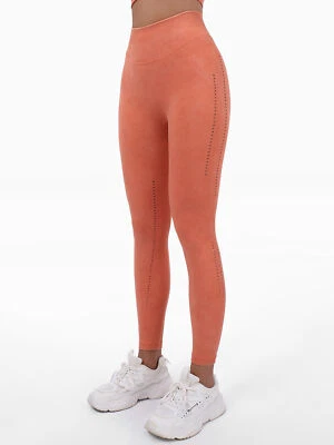 Leggings Esmerilados Mujer Deportes Malla Sin Costuras Pantalones Yoga Deportes Gimnasio Pantalones Tiburón Foto 1 de 4