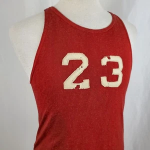 Vintage 1940er Basketball Trikot #23 rot weiß genähte Zahlen, MacGregor Goldsmith - Bild 1 von 9