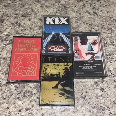 Classic Rock Cassette Tape Lot Of 4 Sting Billy Squier Kix Christmas - Image 1 of 3