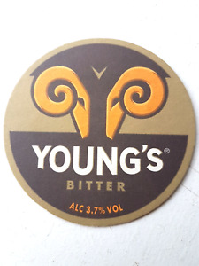Vintage YOUNG'S - Bitter  ... Cat No'100 Beer mat/Coaster
