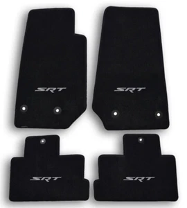 2014-2019 Jeep Cherokee SRT 8 Black Velourtex Carpet - 4pc Mat Set - SRT Logo - Foto 1 di 8