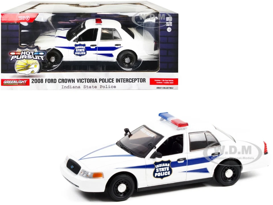 Greenlight GL85543 2008 Ford Crown Victoria Police Interceptor Indiana 1/24
