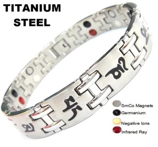 Titan-Stahl Magnetische Germanium Energien Armband Gesundheit magnet 4in1