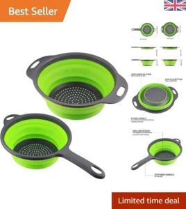Multi-Functional Vegetable and Fruit Drain Baskets - 2 Collapsible Colanders - Picture 1 of 10