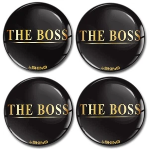 4 x 50 mm Silikon Aufkleber für Radnabenkappen Nabenkappen Badge The Boss - Bild 1 von 3