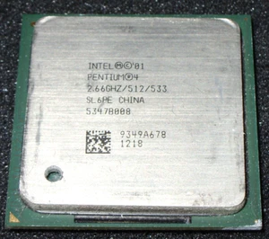 INTEL PENTIUM 4 2.66 GHz PROCESSOR, 533 MHz BUS, SL6PE, SOCKET 478, US SELLER - Picture 1 of 2