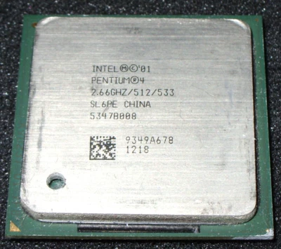 INTEL PENTIUM 4  2.66 GHz PROCESSOR, 533 MHz BUS, SL6PE, SOCKET 478, US SELLER - Image 1 of 2