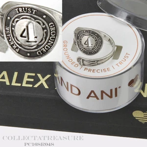 Authentischer Alex und Ani ZAHL 4 Sterlingsilber 0,925 LÖFFEL RING - Bild 1 von 1