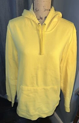 Sudadera con Capucha Tek Gear Manga Larga Unisex Amarillo Bolsillo Frontal Ultrasuave Polar Foto 1 de 4