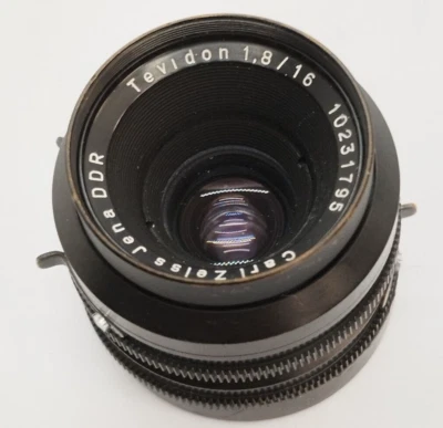 Carl Zeiss Jena Tevidon DDR 16mm f1.8 Lens adapted to m43 micro four thirds - Image 1 of 4