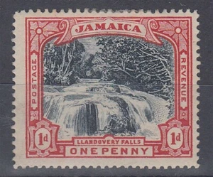 JAMAICA 1901 1d. BLACK & RED LLANDORERY WATERFALLS MINT (ID:821/D58261) - Picture 1 of 1