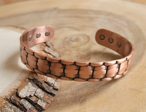 Pulsera Magnética Cobre Puro - Pesada 44 gr Cobre Grande Terapia Artritis Brazalete - Imagen 1 de 6