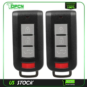 2x Remote Car Key Fob For Mitsubishi Lancer 2008-2016 Outlander 2008-2018 - Picture 1 of 9