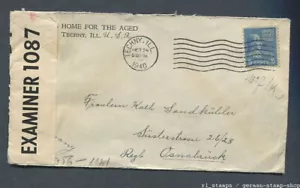 USA WW II : Cover from 1940 to Germany - censorship from USA and German Reich - Picture 1 of 2