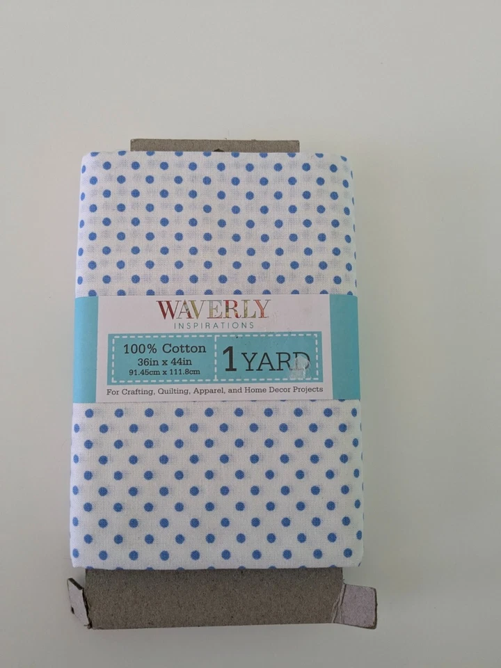 Waverly Inspirations Pre Cut 44" x 1 Yard 100% Cotton Dot-Print Blue - Image 1 of 2