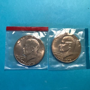 1976 P&D Eisenhower Dollars Bicentennial Coins Unc Type 1 Mint Cello   FREE SHIP - Picture 1 of 2