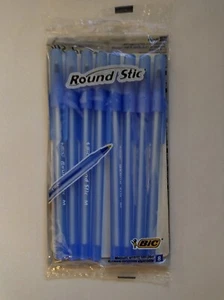 BIC® Round Stic® 8er-Pack 1,0 mm Punktgröße (mittlere Breite) Kugelschreiber SCHWARZ oder BLAU - Bild 1 von 2