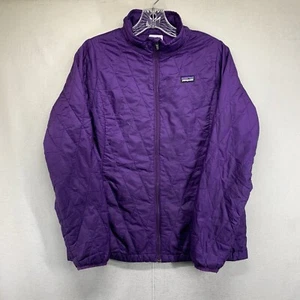 Patagonia Puffer Thin Jacket Purple Girl's 2XL(16-18)  PermaLoft Full Zip Pocket - Picture 1 of 18
