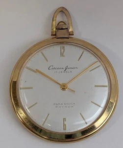 Seltene Vintage Citizen Junior Taschenuhr 17 Jewels Handaufzug 1959 LÄUFT - Bild 1 von 3