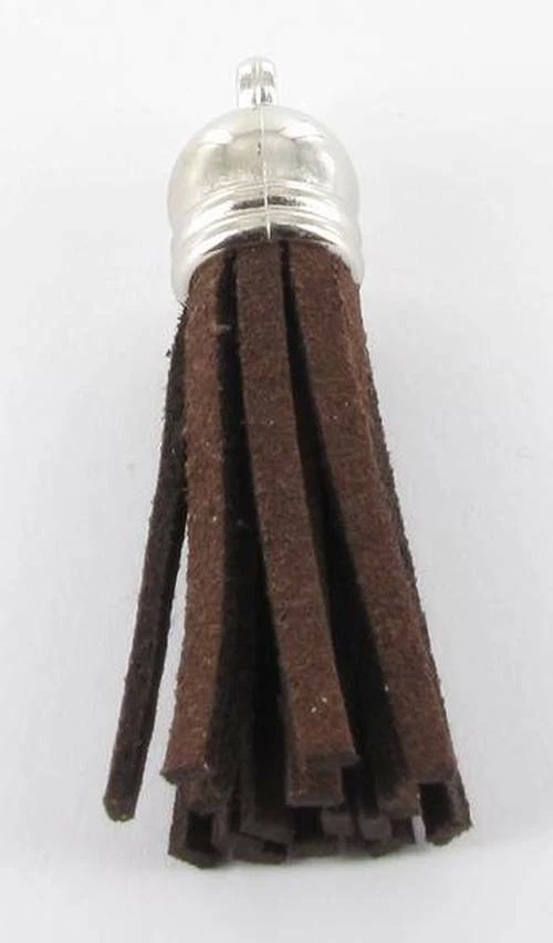 Pompones de gamuza 45 mm marrón Foto 1 de 1